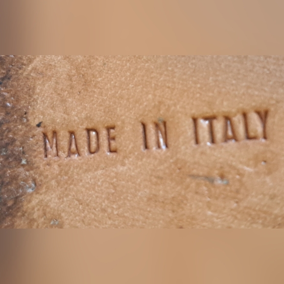 Vintage Salvatore Ferragamo Brown Suede Boho Wedge Heel Shoe SZ 5.5B - Picture 8 of 9